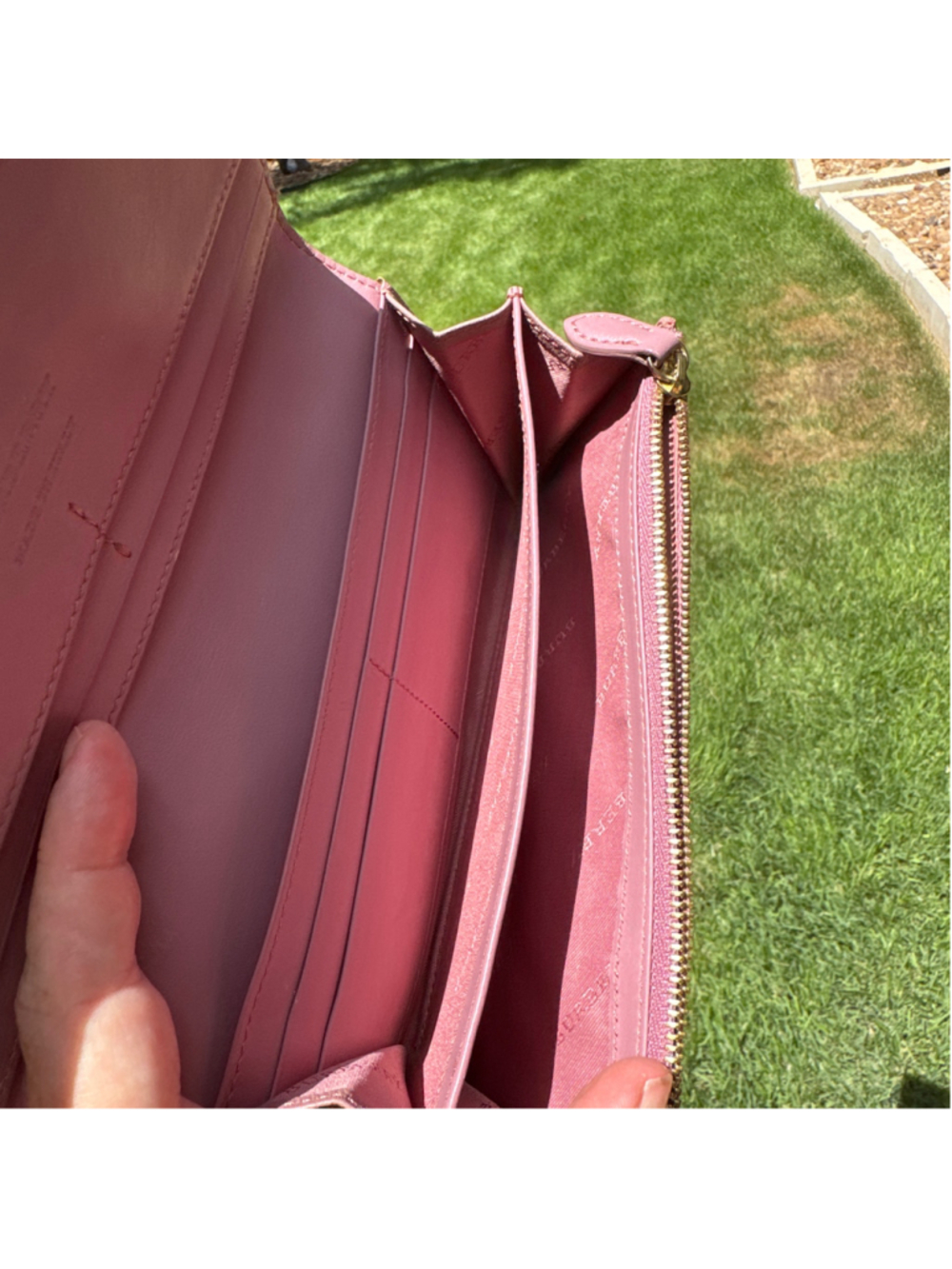 Burberry Pink long wallet with care and purchase cards - Picture 4 of 9